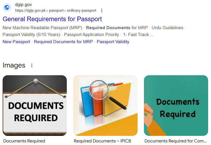 passport required documents in pakistan